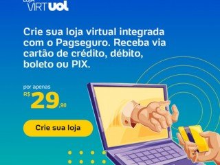 Loja VirtUOL. Integração com Mercado Livre, Shopee e Facebook.