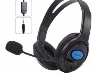 Fone De Ouvido Headset Estéreo Para Ps4 Playstation 4 com Microfone - Preto